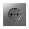 GAL000943S Розетка с заземлением (сталь) Systeme Electric GAL000943S