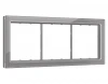 SF350503 Рамка на 3 поста (сталь стекло закаленное натуральное) Ambrella Volt SIGMA SF350503