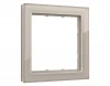SF350381 Рамка на 1 пост (серо-бежевый стекло закаленное натуральное) Ambrella Volt SIGMA SF350381