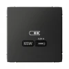 GAL001427 Розетка с быстрой зарядкой USB Type-C 65Вт (базальт) Systeme Electric GAL001427