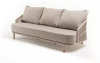 VER-S-3-001 W Mua beige(beige052) "Верона" диван 3-местный плетеный из роупа, каркас алюминий белый муар, роуп бежевый круглый, ткань бежевая 052 4SIS арт.УТ-00008593