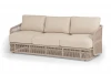 ALB-S-3-001 RAL7035 Mua beige(beige100) "Альбано" диван 3-местный плетеный из роупа, каркас алюминий светло-серый (RAL7035) муар, роуп бежевый круглый, ткань Mossle светло-бежевая 4SIS УТ-00011828