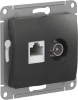 GSL000789 Розетка двойная TV+Ethernet RJ-45 (антрацит) Systeme Electric GSL000789