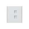 KR-78-0725-4 Розетка компьютерная двойная RJ45+RJ45 кат6 с/у жемчуг Kranz Strong KR-78-0725-4