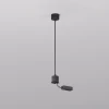 TR2124-BK Подвод питания для подвесного монтажа трека Denkirs Smart Base TR2124-BK АС 220V, 5м, черный, алюминий