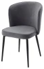 635M06188 Стул МИЛАНО цвет B28 Темно-серый, велюр / черный каркас M-City 64752