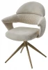 626M06105 Стул ЖЕНЕВА (GENEVA 360 град, цвет ЛАТТЕ PENA-110 / HUNTER-110, ткань / ШАМПАНЬ каркас, ®DISAUR M-City 64839