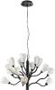 5090/15 Подвесная люстра Odeon Light Gardi 5090/15 черный матовый/белый/фарфор G4 LED 15*5W (220V, на тросе, цветы)