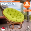 13741 Кресло PAPASAN/ПАПАСАН 23/01 W /с подушкой/ диаметр подушки 125см, 115х101х104см, пекан орех, флок олива, 23 Tetchair 13741