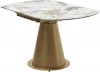 614M05664 Стол TERAMO 135 GLOSS GRAND JADE SOLID CERAMIC, керамика, поворотн.механизм / Бронзовый, ®DISAUR