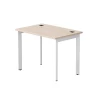 254S001DY9003 Стол прямой Everprof EVO (ЭВО) на металлокаркасе 980х670х755 мм опоры 45гр Дуб Соната/Белый 254S001DY9003