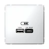 GAL000129 Розетка с быстрой зарядкой USB Type A+С 45Вт (белый) Systeme Electric GAL000129