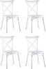 УТ000037439 Стул Кроссбэк пластиковый белый 4 шт Stool Group (арт.УТ000037439)