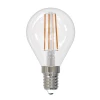 LED-G45-9W/3000K/E14/CL PLS02WH картон Лампочка светодиодная шар прозрачная E14 9W 3000K Uniel LED-G45-9W/3000K/E14/CL PLS02WH
