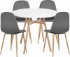 579118 Стол кухонный Woodville Диан white / dark gray