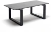 GRAY-110-60 H43-Al-VAR(Ral7024)-4sis "Варадеро" журнальный стол из HPL 110х60 H43, каркас алюминий темно-серый (RAL 7024), цвет столешницы "серый гранит" 4SIS арт.УТ-00005791