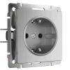 W1171009 Розетка с заземлением Werkel W1171009 (серебряный рифленый)