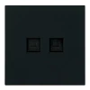 50451 Розетка компьютерная 2-местная RJ-45 (механизм) RST00-3111-05 черный бархат Stekker Мия 50451