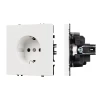 054276(1) Розетка ARL NOBE зк со шторками софт-тач белый кварц SCT-MEU-SFPL-WH (250V, 16A) (Arlight,) 054276(1)