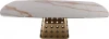 MC3036-150Wcasa Стол обеденный IST-CASA раскладной Луксор MC3036-150W, 150(+45+45)х90х76 см, белая керамика/золото