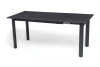 GRAY-77-140/180-B5615 black "Тибет" стол раздвижной из HPL 140-180х85см, Н77, цвет столешницы "серый гранит" 4SIS УТ-00013958