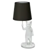 UML-B465 E14 WHITE/BLACK Настольная лампа "Кот" белый/черный Uniel UML-B465 E14 WHITE/BLACK
