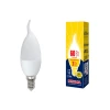 LED-CW37-7W/WW/E14/FR/NR картон Лампочка светодиодная свеча на ветру белая E14 7W 3000K Volpe LED-CW37-7W/WW/E14/FR/NR