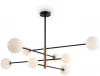 FR5376CL-08B Потолочная люстра ярусная на штанге Freya Sphirity FR5376CL-08B (220V, шарики)