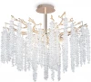FR1010CL-08G Потолочная люстра на штанге Freya Mineral FR1010CL-08G (220V, хрусталь, листья, ветки)