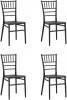 УТ000037180 Стул Chiavari (Кьявари) пластик черный 4 шт Stool Group (арт.УТ000037180)