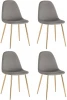 УТ000037318 Стул Валенсия SN велюр серый золотые ножки 4 шт Stool Group (арт.УТ000037318)
