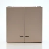 GAL001253S Выключатель двухклавишный с подсветкой (песочный) Systeme Electric GAL001253S