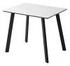 480M06128 Стол ТИК ТАК 90 цвет Белый мрамор MATTE, керамика / Черный каркас M-City 64650