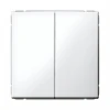 GAL000165S Переключатель двухклавишный (белый) Systeme Electric GAL000165S