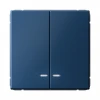 GAL001153 Выключатель двухклавишный с подсветкой (аквамарин) Systeme Electric GAL001153