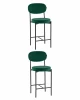 УТ000043059 Стул Бриф Original N полубарный велюр зеленый 2 шт. Stool Group УТ000043059