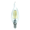 LED-CW35-13W/3000K/E14/CL PLS02WH картон Лампочка светодиодная свеча на ветру прозрачная E14 13W 3000K Uniel LED-CW35-13W/3000K/E14/CL PLS02WH