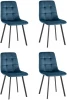 УТ000037227 Стул Chilly велюр сине-зеленый 4 шт. Stool Group (арт.УТ000037227)
