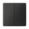GAL001451S Выключатель двухклавишный (базальт) Systeme Electric GAL001451S
