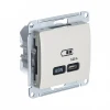 GSL000227 Розетка с быстрой зарядкой USB Type-C 65Вт (бежевый) Systeme Electric Glossa GSL000227