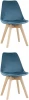 УТ000036621 Стул FRANKFURT велюр синий 2 шт. Stool Group (арт.УТ000036621)