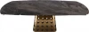 MC3036-150Gcasa Стол обеденный IST-CASA раскладной Луксор MC3036-150G, 150(+45+45)х90х76 см, серая керамика/золото