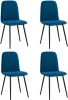 УТ000037711 Стул Easy велюр синий 4 шт Stool Group арт.УТ000037711