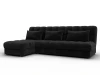 136956L Диван угловой Лига-116 НПБ угол левый (ДСП,ЛДСП,Велюр/Черный) Лига Диванов 136956L