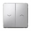 GAL000319 Выключатель жалюзи двухклавишный (алюминий) Systeme Electric GAL000319