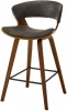 JY3080-1109brown/walnut Стул барный ESF JY3080-1109 коричневый PU#Y15-04/орех/Экокожа,Шпон,Дерево