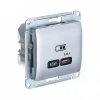 GSL000327 Розетка с быстрой зарядкой USB Type-C 65Вт (алюминий) Systeme Electric Glossa GSL000327
