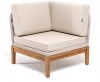 KAN-MС-T002 beige(beige052) "Канны" угловой модуль плетеный из роупа, основание дуб, роуп бежевый круглый, ткань бежевая 052 4SIS арт.УТ-00009728