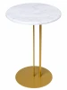 009778 Стол приставной МеталлАрт М015 белый мрамор/золото Mebelik 009778