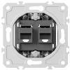 DB16500 Механизм розетки двойной Ethernet RJ-45 Donel DB DB16500